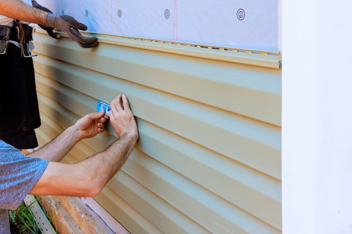 Hardie Panel siding in Arctic White